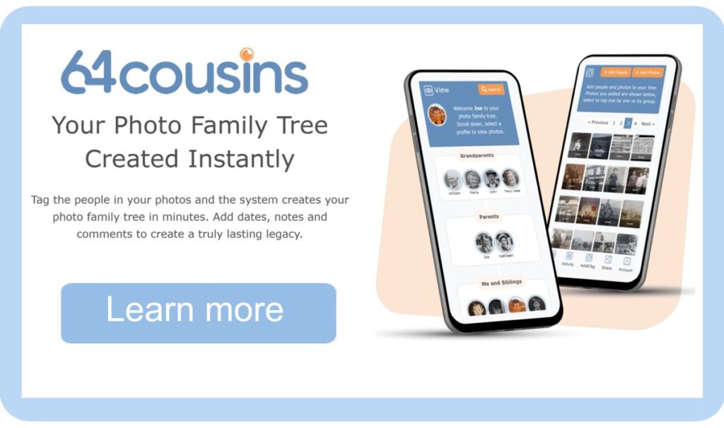 See how to create your photo family tree with 64cousins.